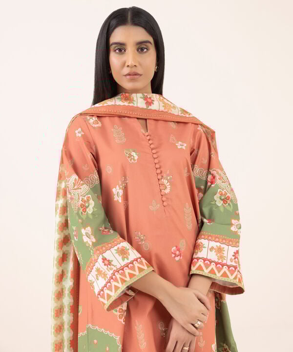 Sapphire 3 Piece Custom Stitched Suit - Orange - LB30868