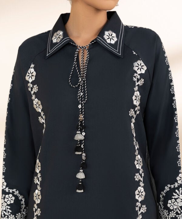 Sapphire 3 Piece Custom Stitched Suit - Black - LB30551