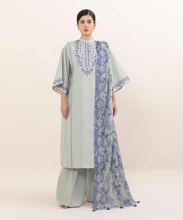 Sapphire 3 Piece Custom Stitched Suit - Gray - LB30751
