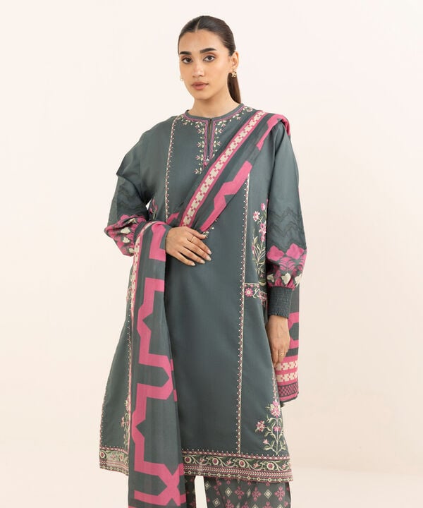 Sapphire 3 Piece Custom Stitched Suit - Grey - LB30742