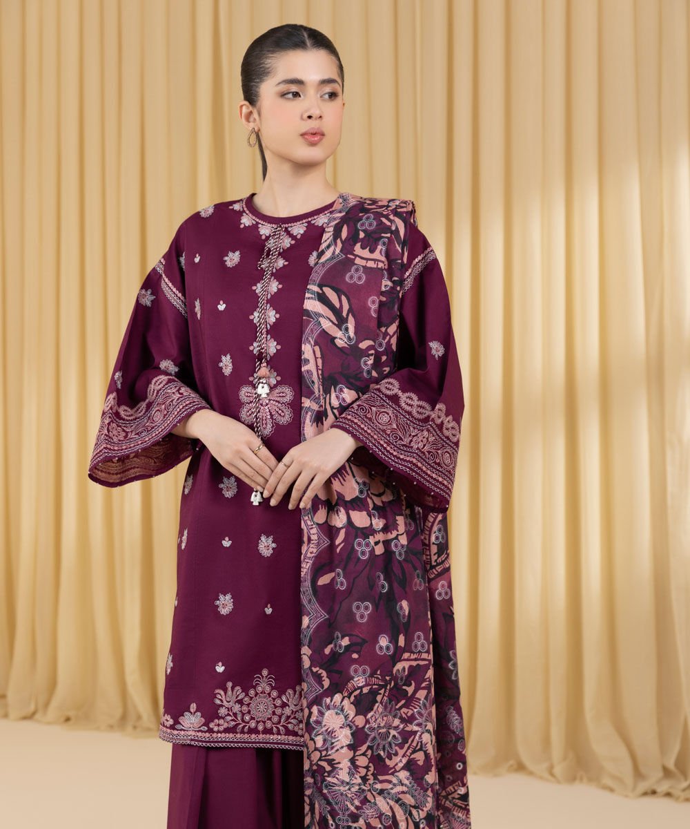 Sapphire 3 Piece Custom Stitched Suit - Purple - LB30207
