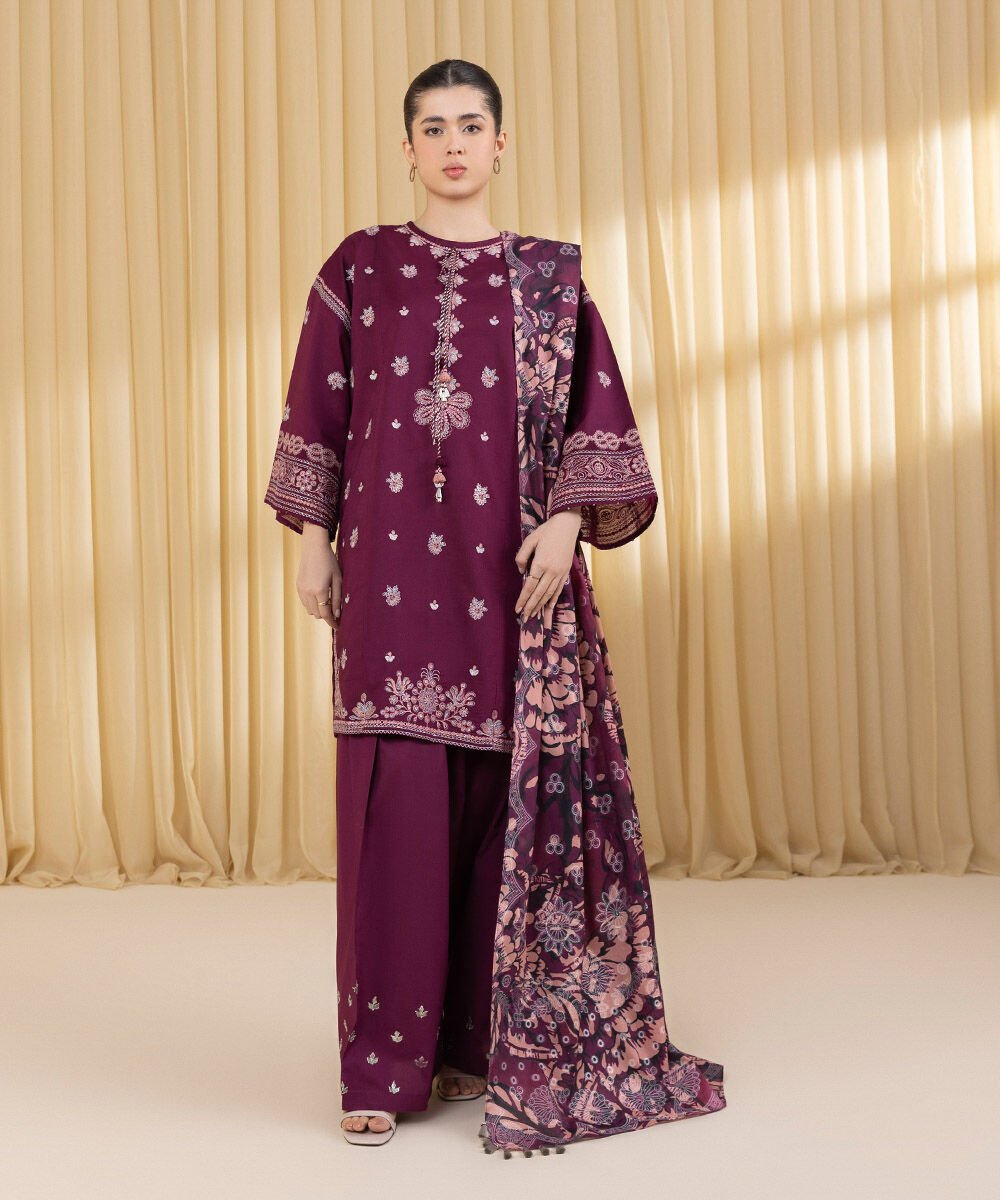 Sapphire 3 Piece Custom Stitched Suit - Purple - LB30207