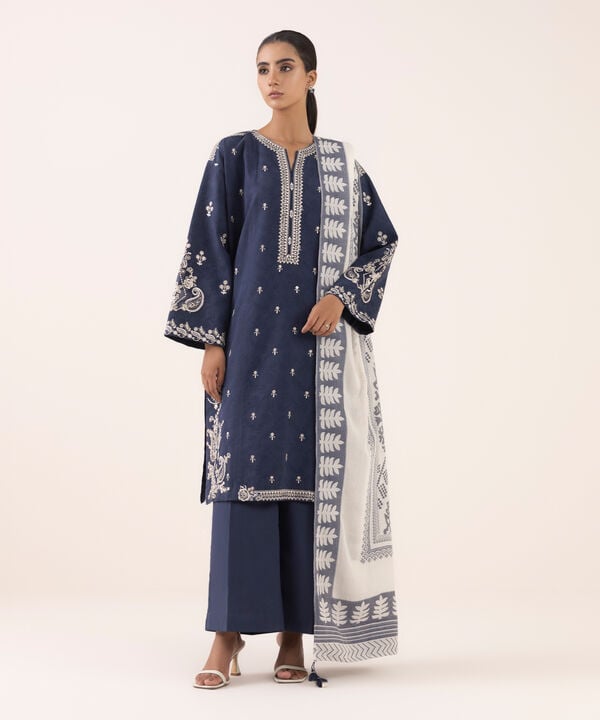 Sapphire 3 Piece Custom Stitched Suit - Blue - LB30757