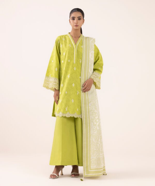 Sapphire 3 Piece Custom Stitched Suit - Yellow - LB30754