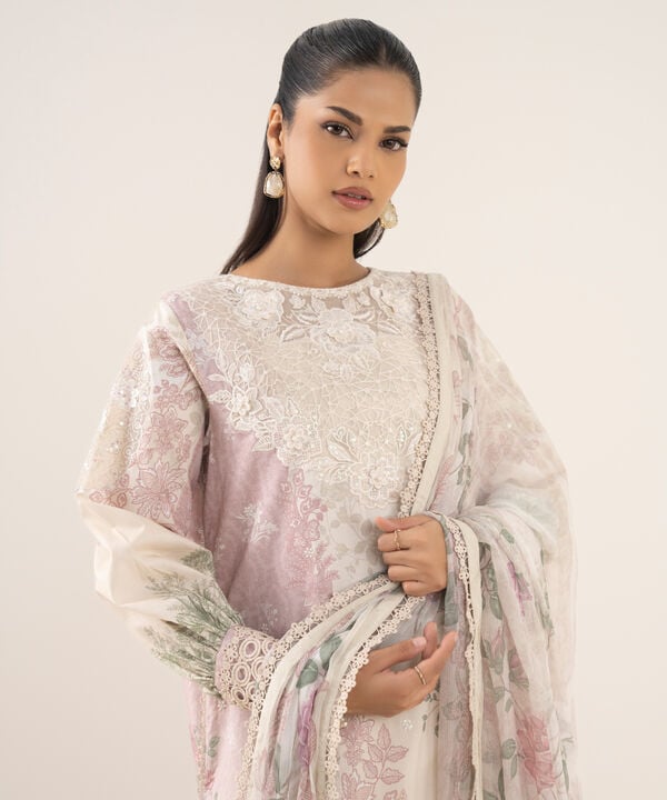 Sapphire 3 Piece Custom Stitched Suit - Off White - LB30834