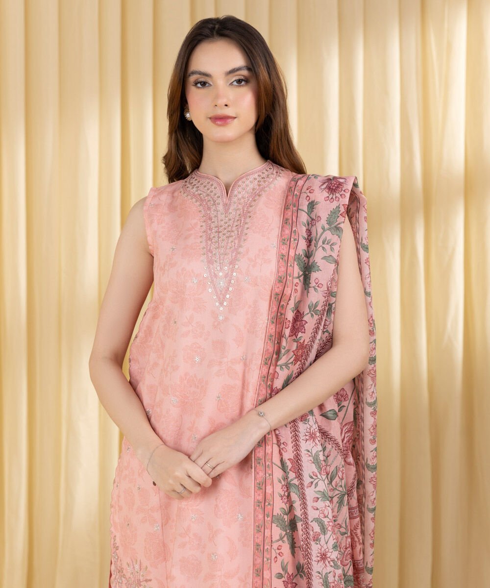 Sapphire 3 Piece Custom Stitched Suit - Pink - LB30150