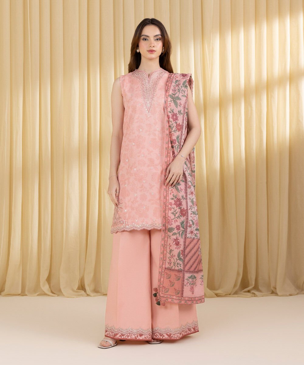 Sapphire 3 Piece Custom Stitched Suit - Pink - LB30150