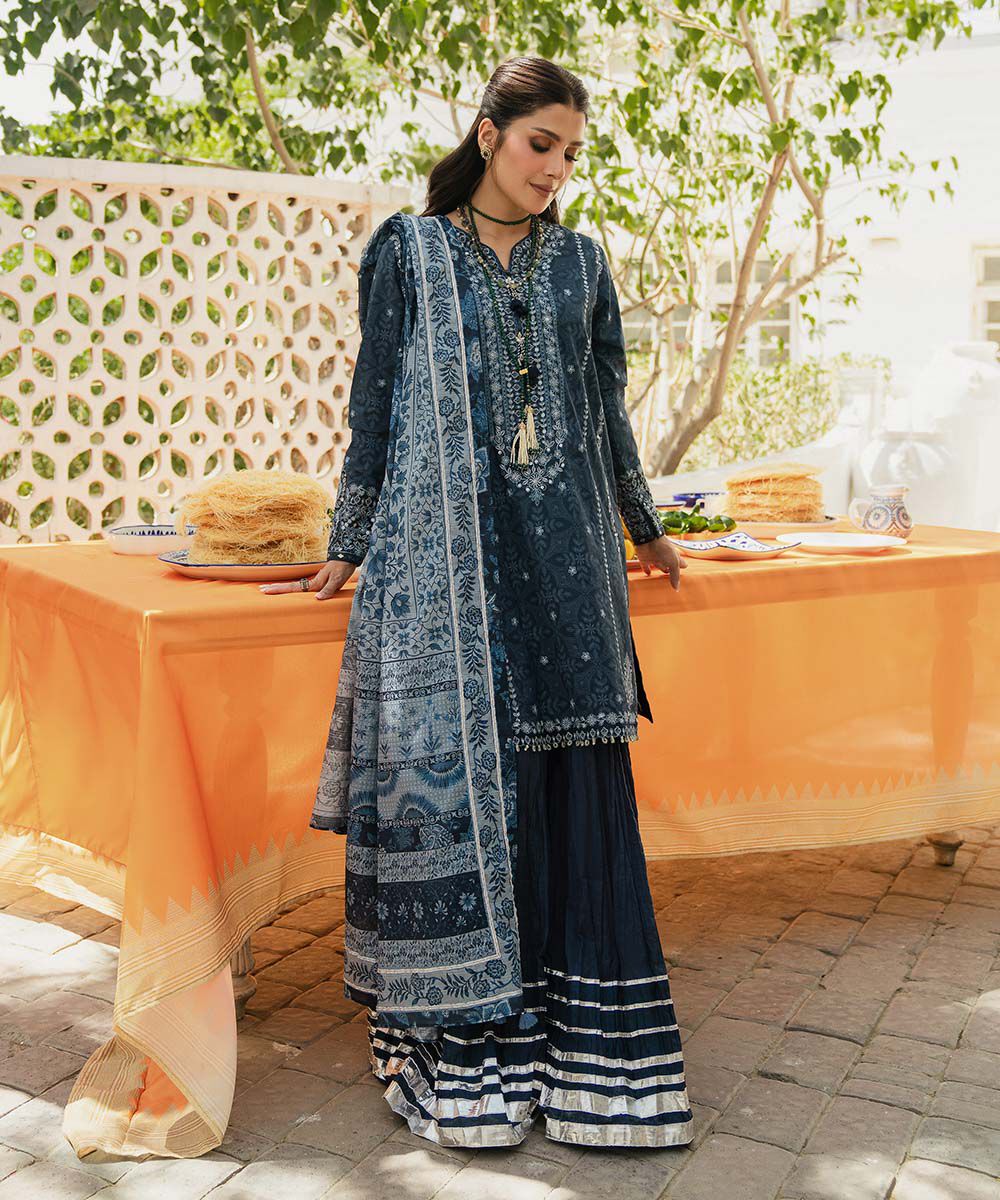 Sapphire 3 Piece Custom Stitched Suit - Blue - LB30135