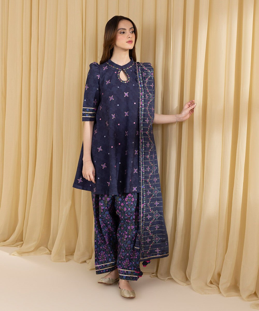 Sapphire 3 Piece Custom Stitched Suit - Blue - LB30157