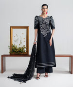 Sapphire 3 Piece Custom Stitched Suit - Black - LB30539