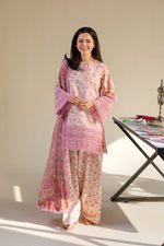 Sobia Nazir 3 Piece Custom Stitched Suit - Pink - LB31556