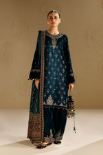 Jazmin 3 Piece Custom Stitched Suit - Teal Blue - LB31704
