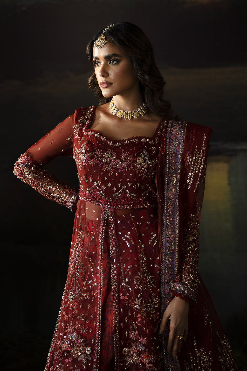 Afrozeh 3 Piece Custom Stitched Suit - Rust - LB289270