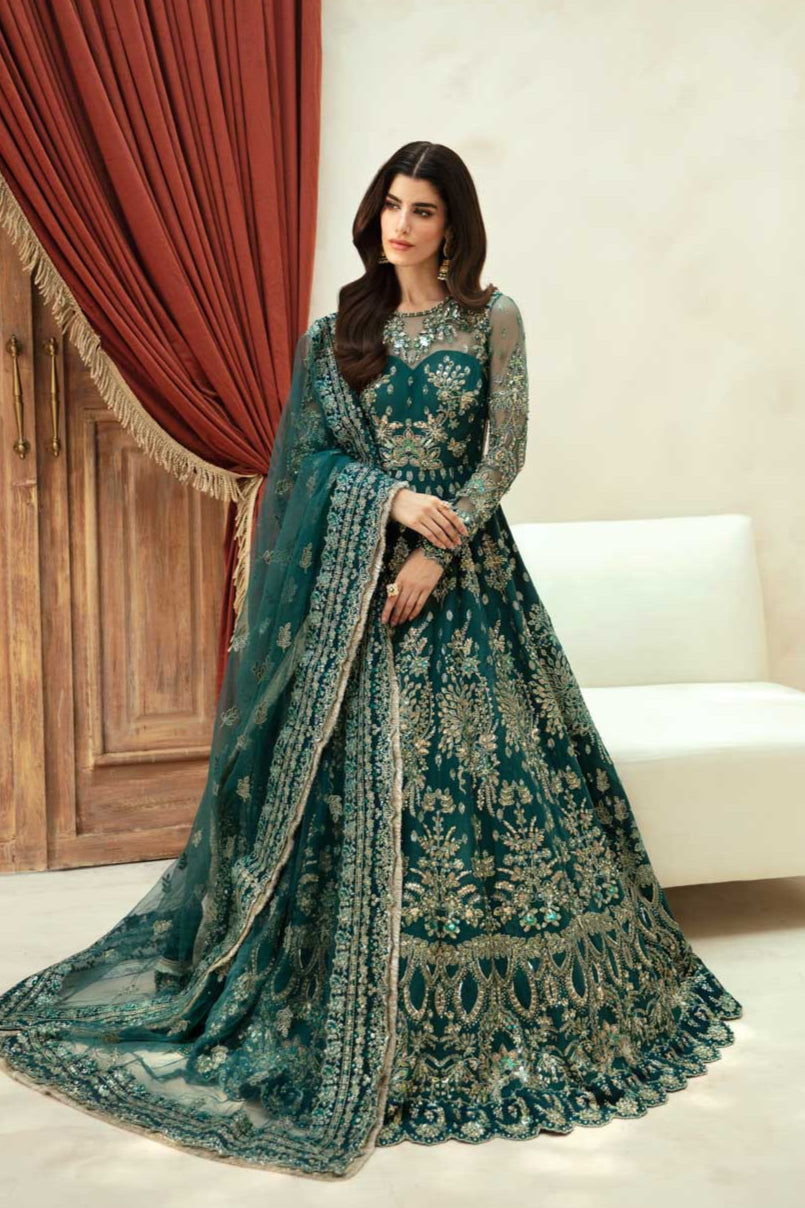 Akbar Aslam 3 Piece Custom Stitched Suit - Green - LB29911