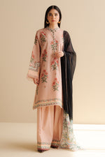 Zara Shahjahan 3 Piece Custom Stitched Suit - Pink - LB30257