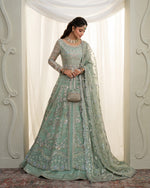 Faiza Saqlain 3 Piece Custom Stitched Suit - Green - LB31346