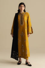 Zara Shahjahan 3 Piece Custom Stitched Suit - Mustard - LB30992