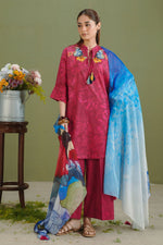 Zara Shahjahan 3 Piece Custom Stitched Suit - Pink - LB31179