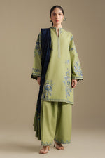 Zara Shahjahan 3 Piece Custom Stitched Suit - Green - LB31003