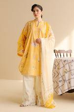Zara Shahjahan 3 Piece Custom Stitched Suit - Yellow - LB30259