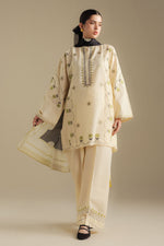 Zara Shahjahan 3 Piece Custom Stitched Suit - Off-White - LB30998