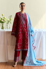 Zara Shahjahan 3 Piece Custom Stitched Suit - Red - LB30411