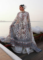 Hussain Rehar 3 Piece Custom Stitched Suit - Off-White - LB31476