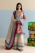 Zara Shahjahan 3 Piece Custom Stitched Suit - Off White - LB30589