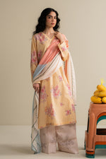 Zara Shahjahan 3 Piece Custom Stitched Suit - Beige - LB30515