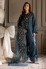 Nureh 3 Piece Pret Suit - Blue - LB30035