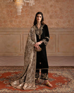 Faiza Saqlain 3 Piece Pret Suit - Black - LB289149