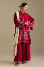 Zara Shahjahan 3 Piece Custom Stitched Suit - Pink - LB30989