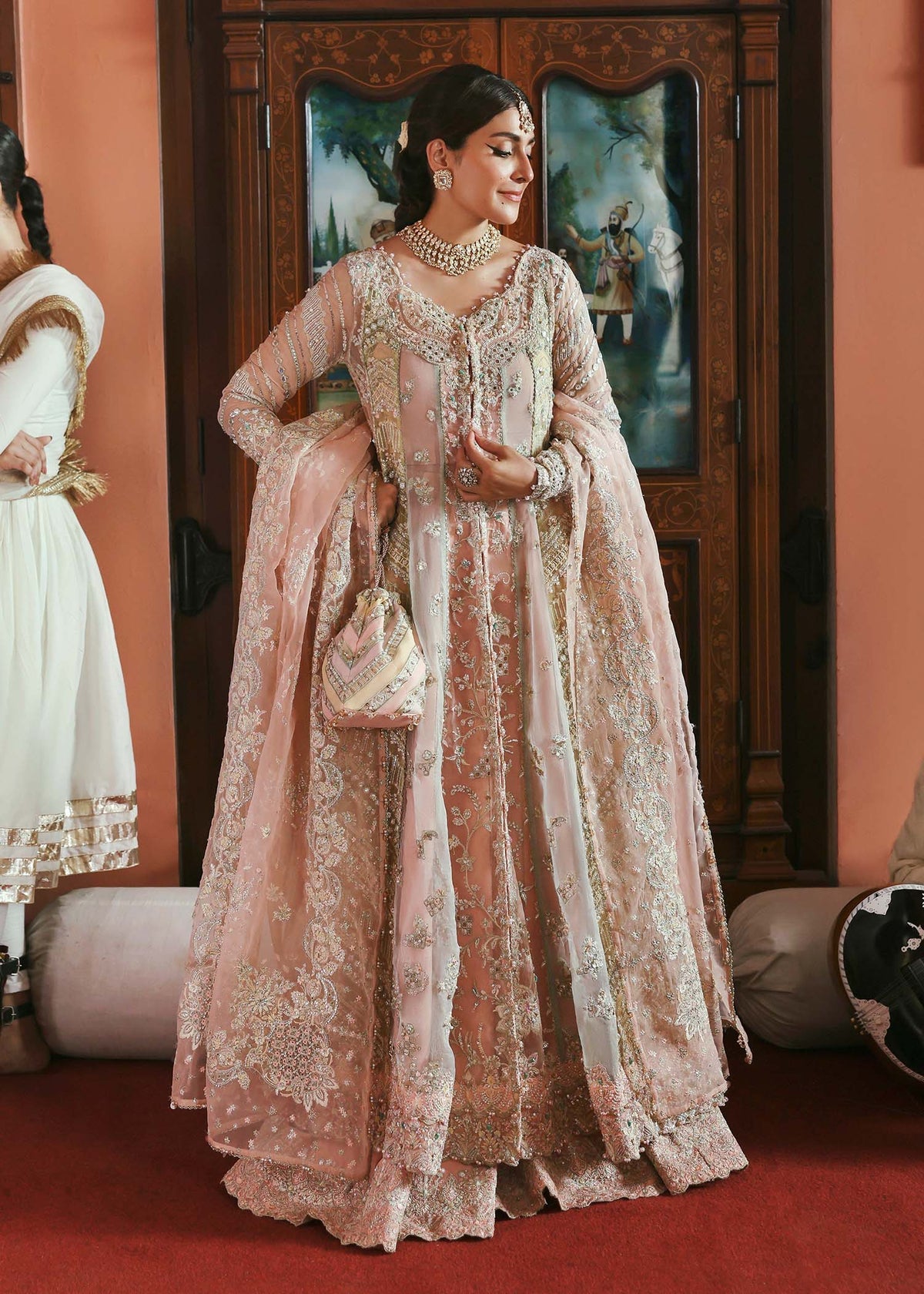 Kanwal Malik 3 Piece Custom Stitched Suit - Pink - LB30938