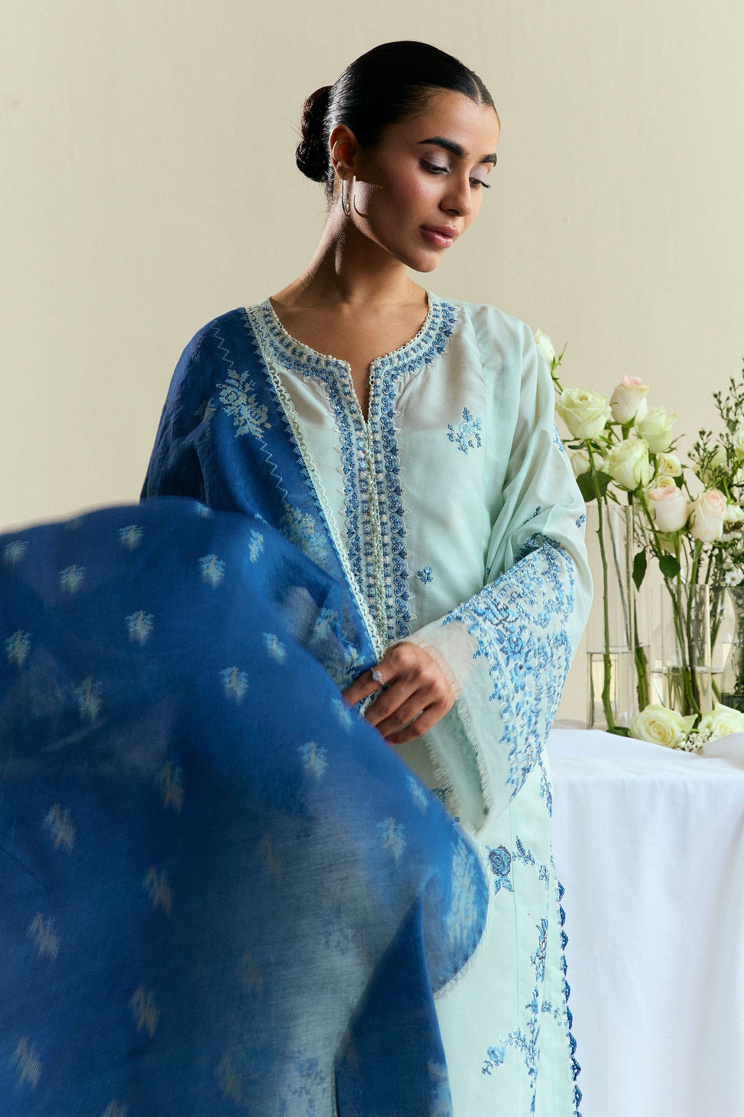 Zara Shahjahan 3 Piece Custom Stitched Suit - Green - LB30412
