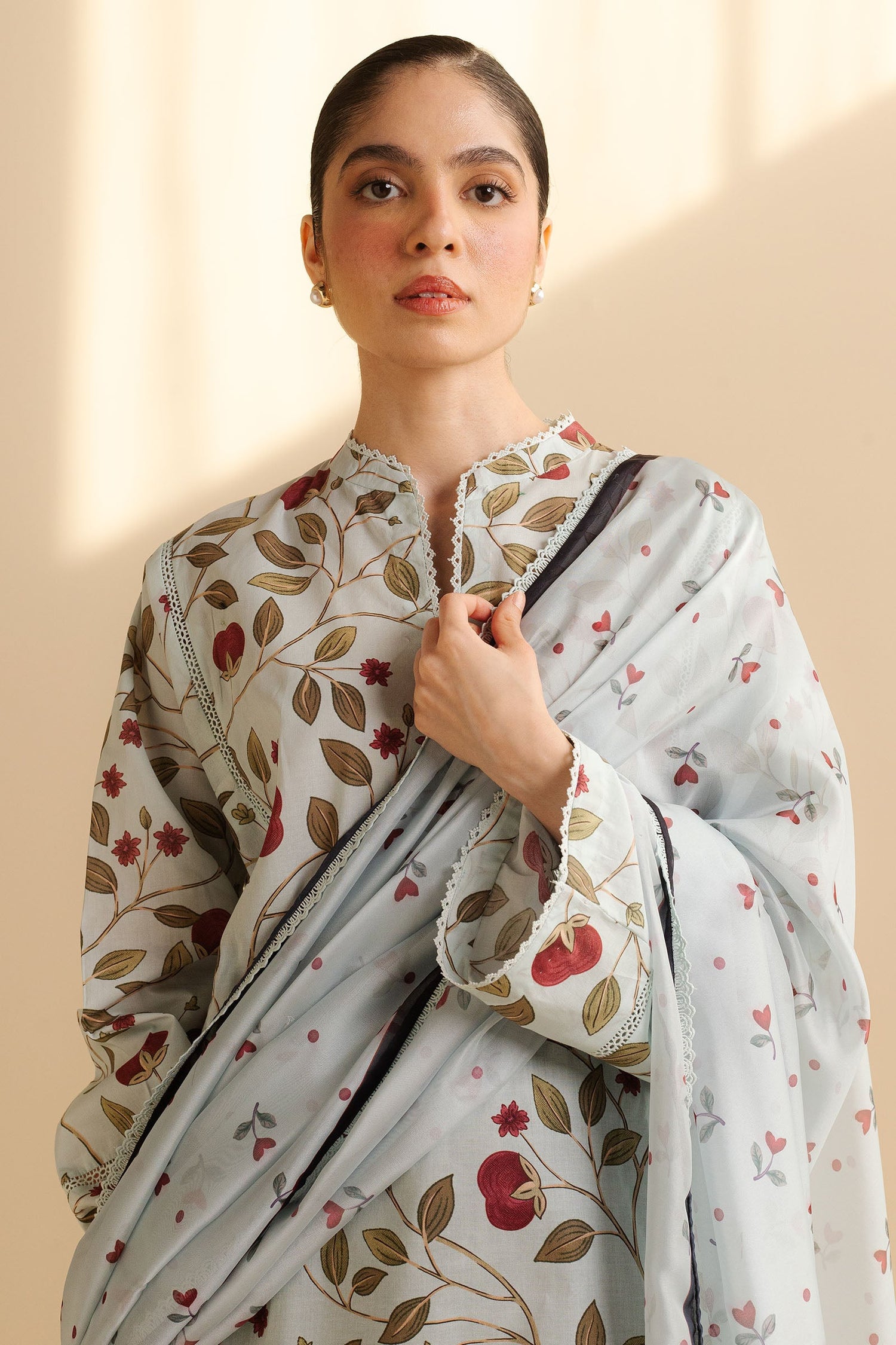 Zara Shahjahan 3 Piece Custom Stitched Suit - Blue - LB30253