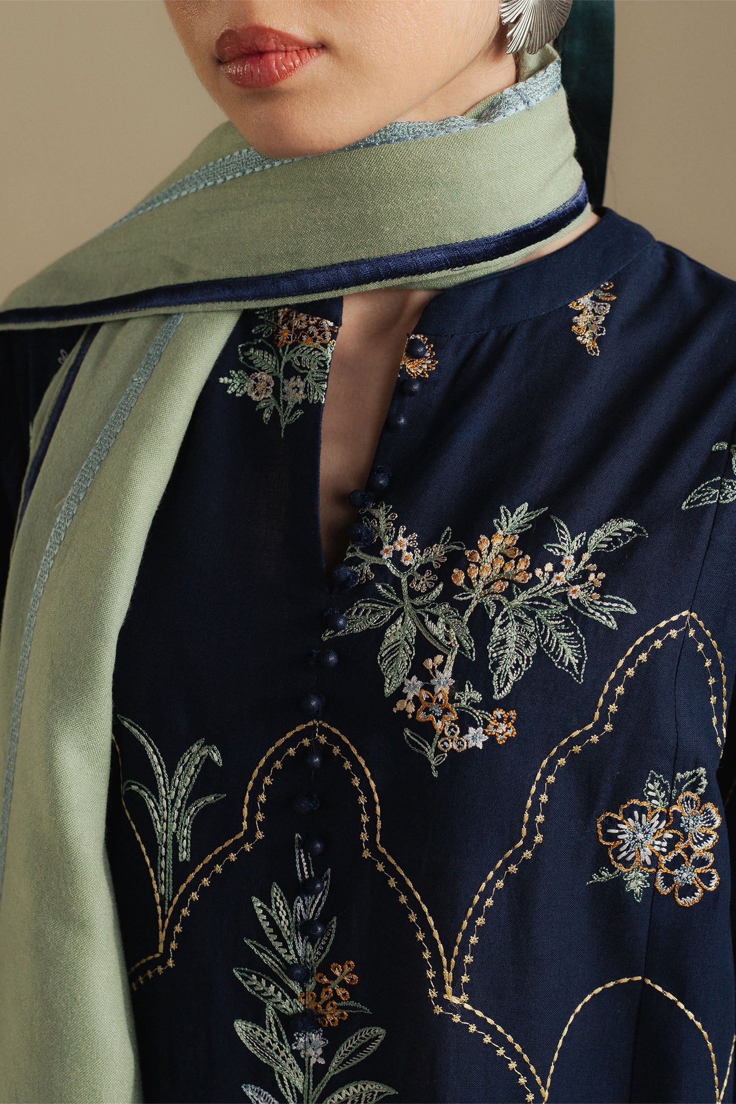 Zara Shahjahan 3 Piece Custom Stitched Suit - Blue - LB30985
