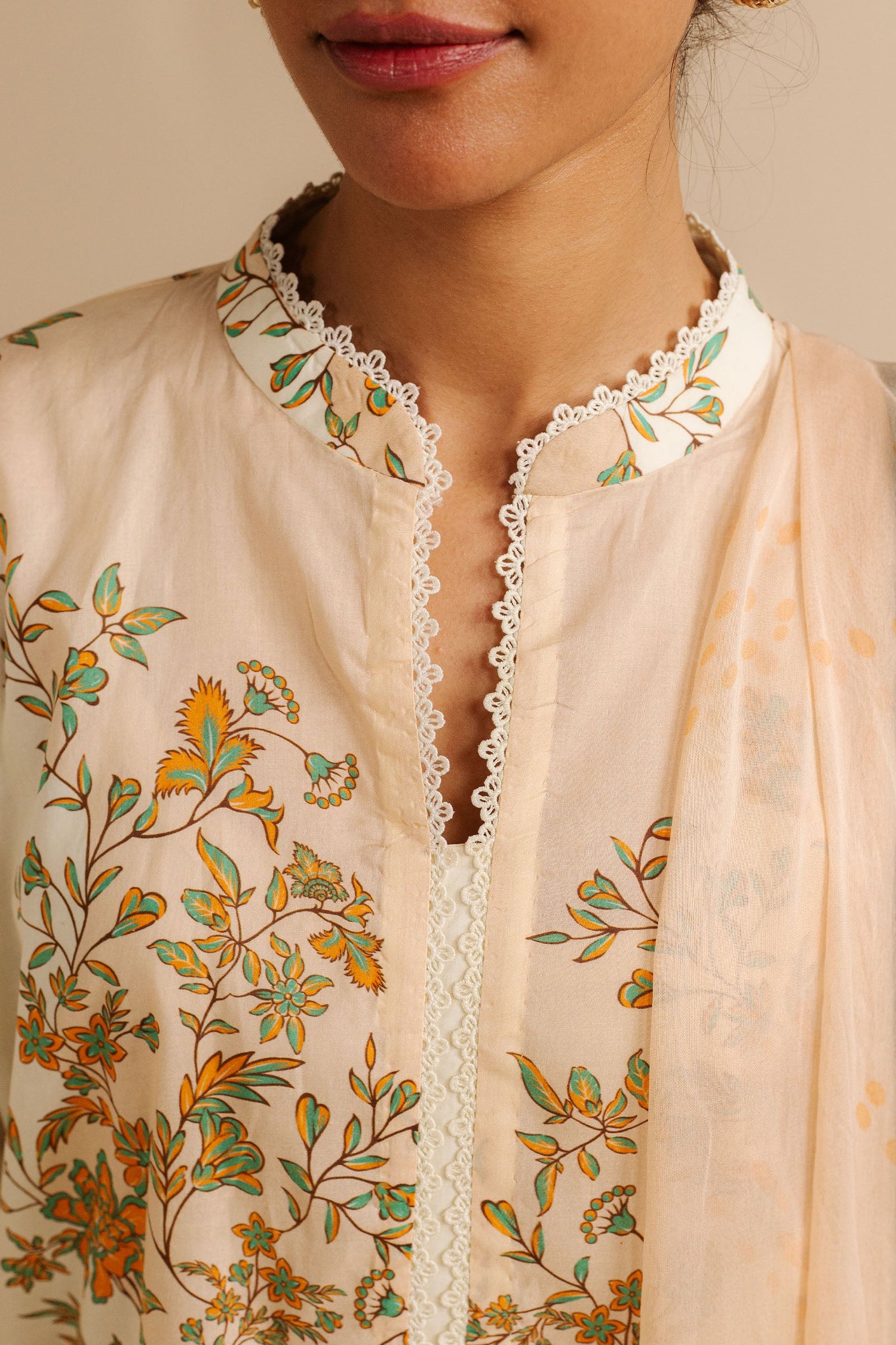 Zara Shahjahan 3 Piece Custom Stitched Suit - Off-White - LB30251
