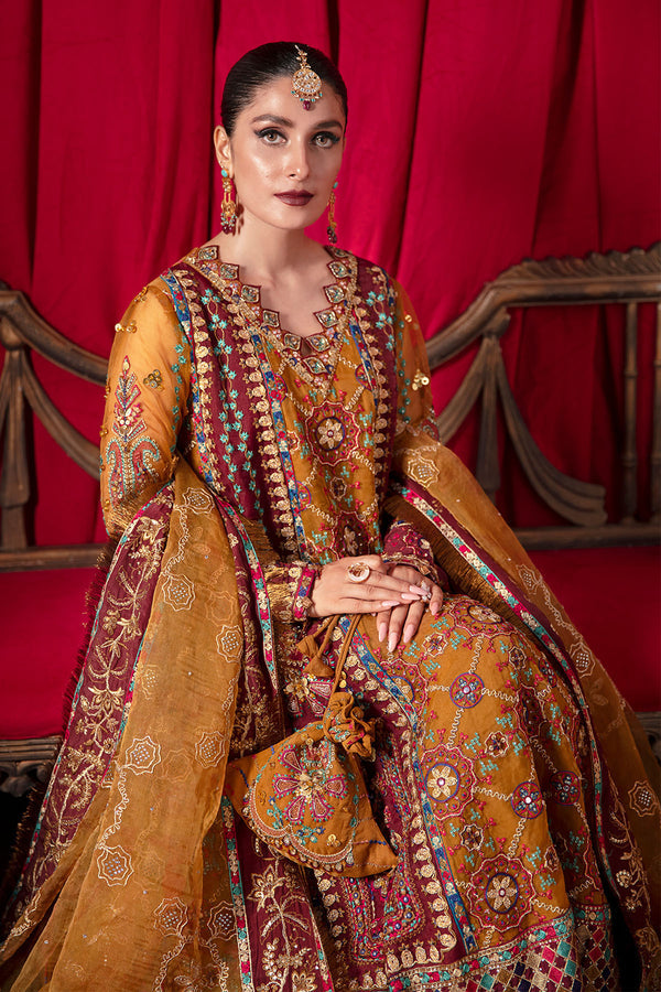 Nureh 3 Piece Custom Stitched Suit - Orange - LB30947