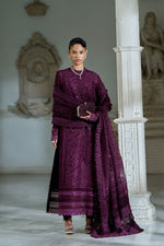 Sobia Nazir 3 Piece Custom Stitched Suit - Purple - LB31236