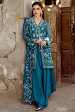 Qalamkar 3 Piece Custom Stitched Suit - Blue - LB30930