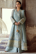 Qalamkar 3 Piece Custom Stitched Suit - Blue- LB30932