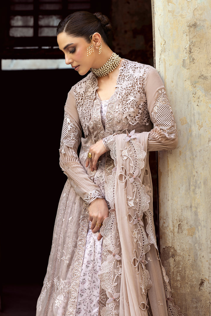 Qalamkar 3 Piece Custom Stitched Suit - Pink - LB30931