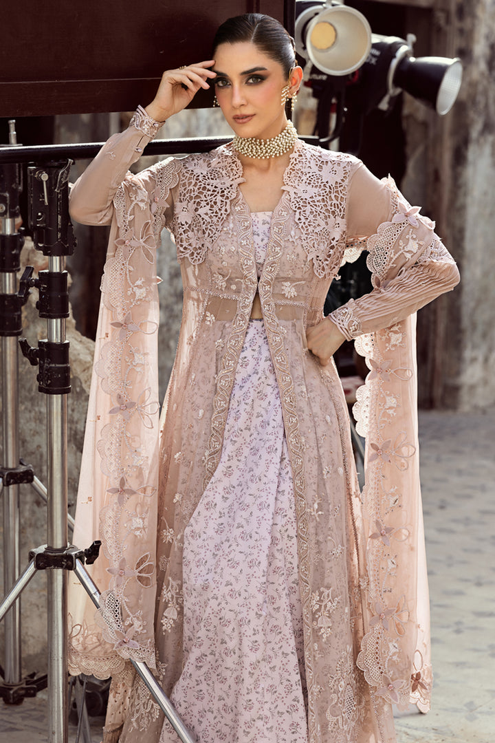 Qalamkar 3 Piece Custom Stitched Suit - Pink - LB30931