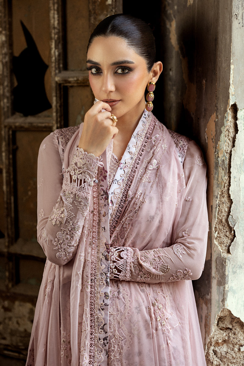 Qalamkar 3 Piece Custom Stitched Suit - Pink - LB30937