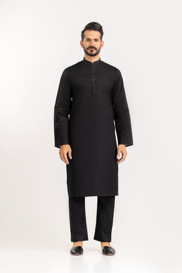 Gul Ahmed 2 Piece Custom Stitched Suit - Black - LB30536