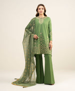Sapphire 3 Piece Custom Stitched Suit - Green - LB31406