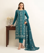 Sapphire 3 Piece Custom Stitched Suit - Teal Green - LB31280