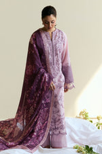Zara Shahjahan 3 Piece Custom Stitched Suit - Purple - LB30407