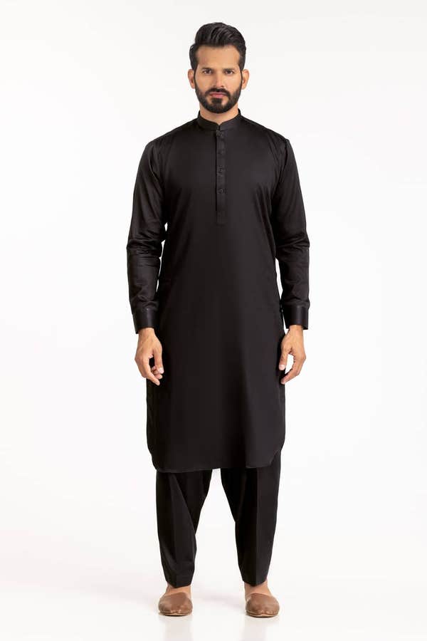 Gul Ahmed 2 Piece Custom Stitched Suit - Black - LB30528
