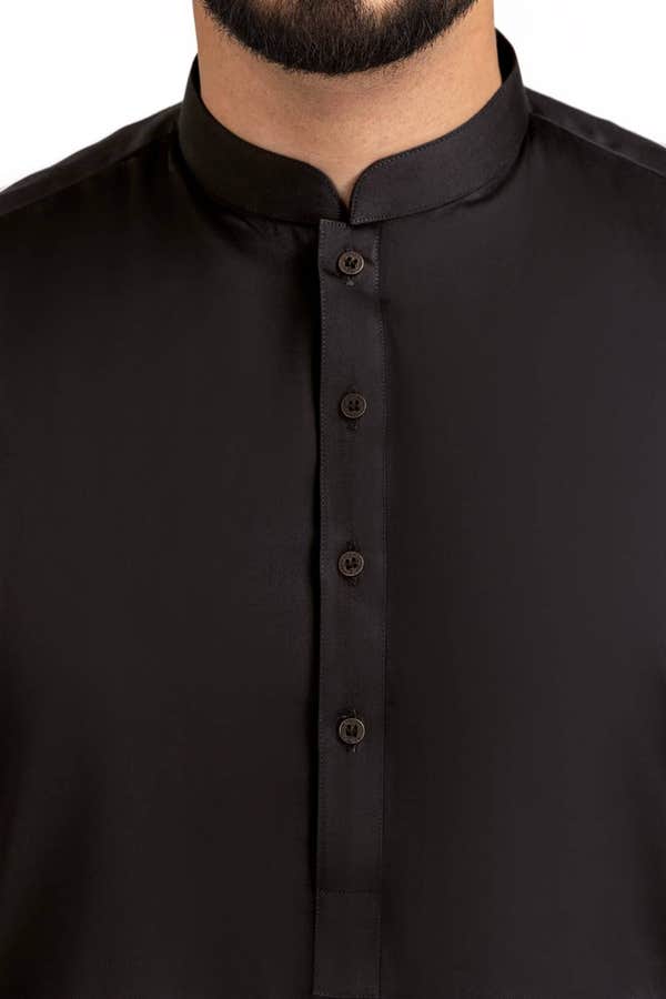 Gul Ahmed 2 Piece Custom Stitched Suit - Black - LB30528